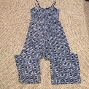 Blue pattern  size large jumpsuit